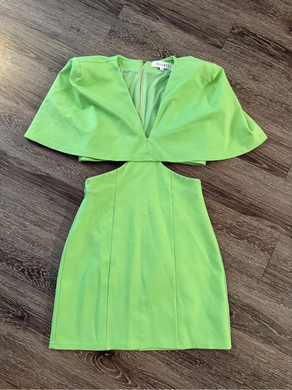 Elliatt Lime Green Cutout Mini Dress